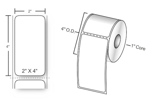 ZD410 Label Stock - Case of 24 rolls